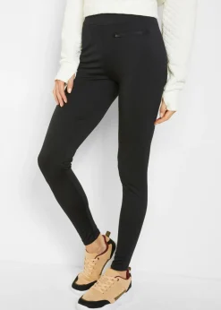 bonprix bonprix Leggings térmicos hasta el tobillo con bolsillo Negro Sale