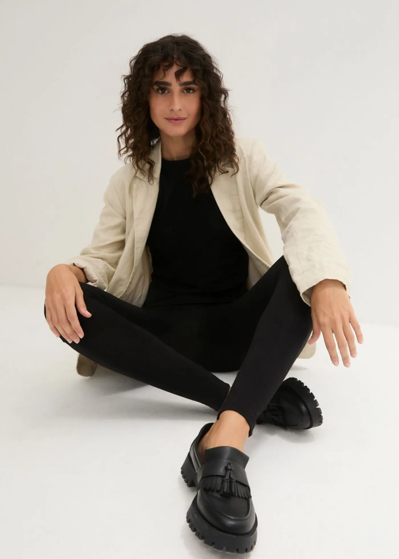 bonprix bonprix Leggings (2 unidades) Negro-azul marino New