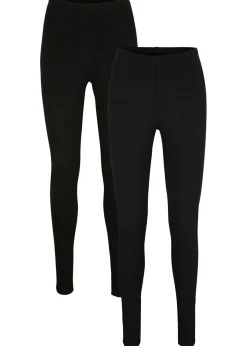 bonprix bonprix Leggings (2 unidades) Negro-negro Online