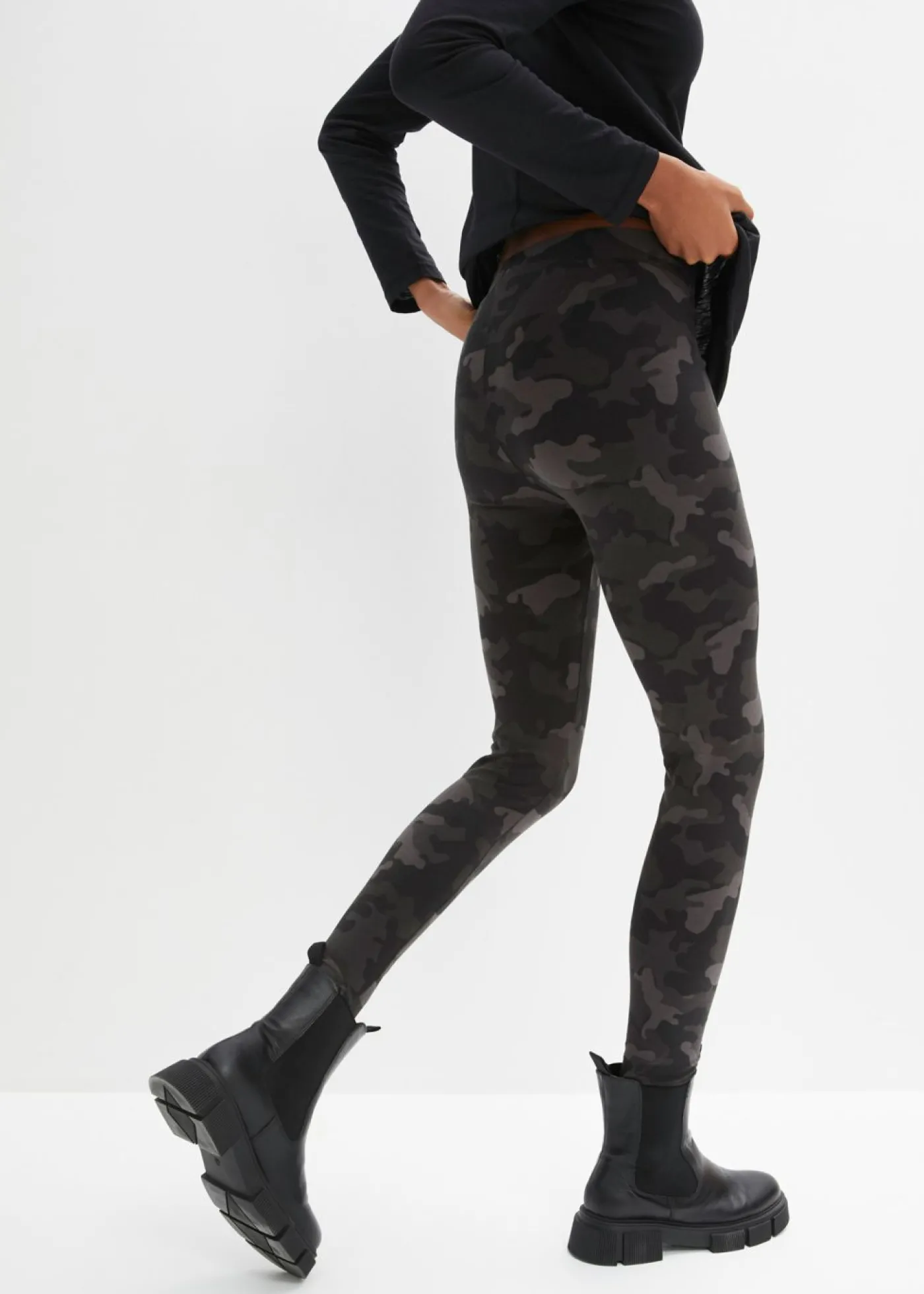 bonprix bonprix Leggings (2 unidades) Negro camuflaje + negro New