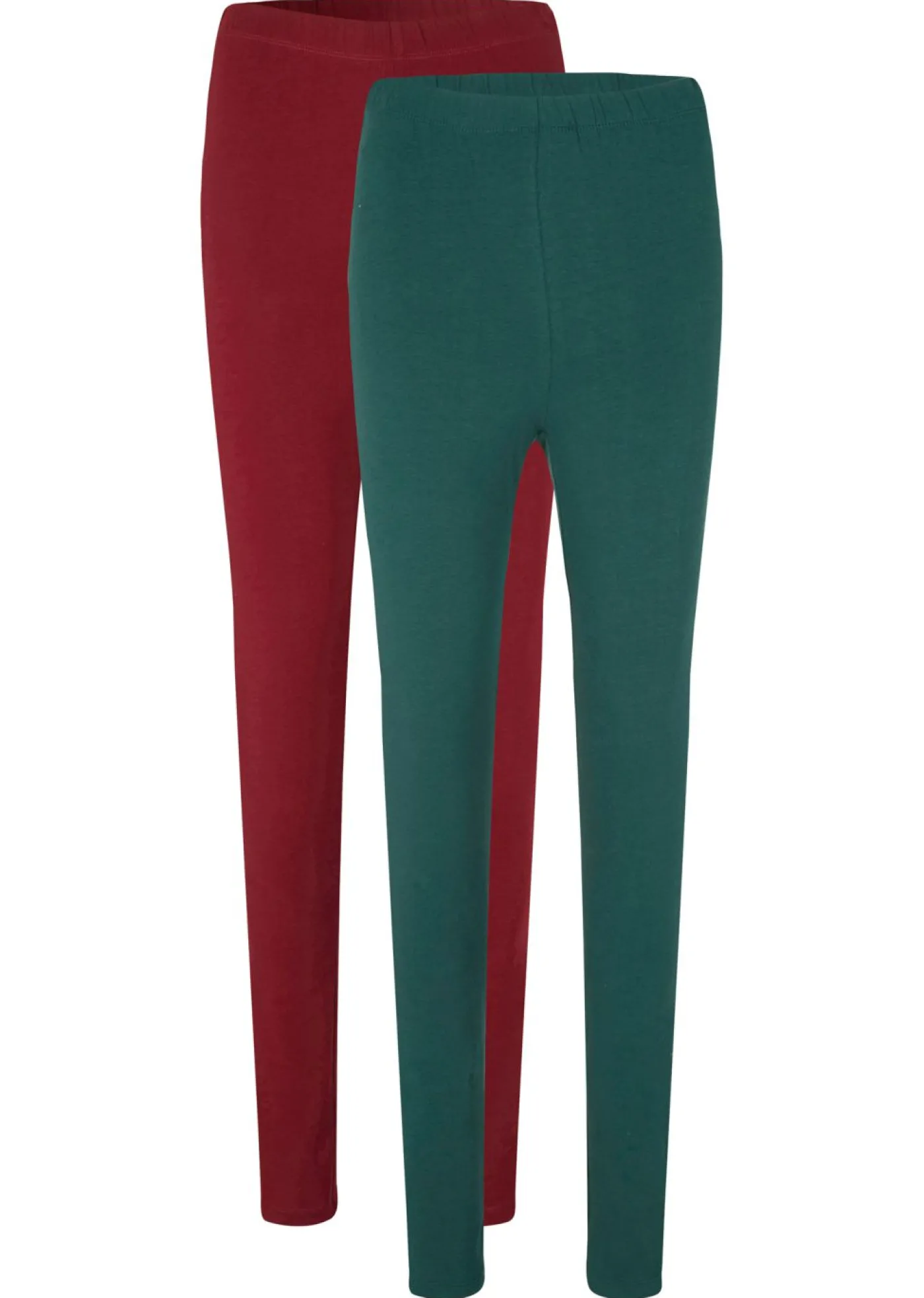 bonprix bonprix Leggings (2 unidades) rubí+verde intenso Discount