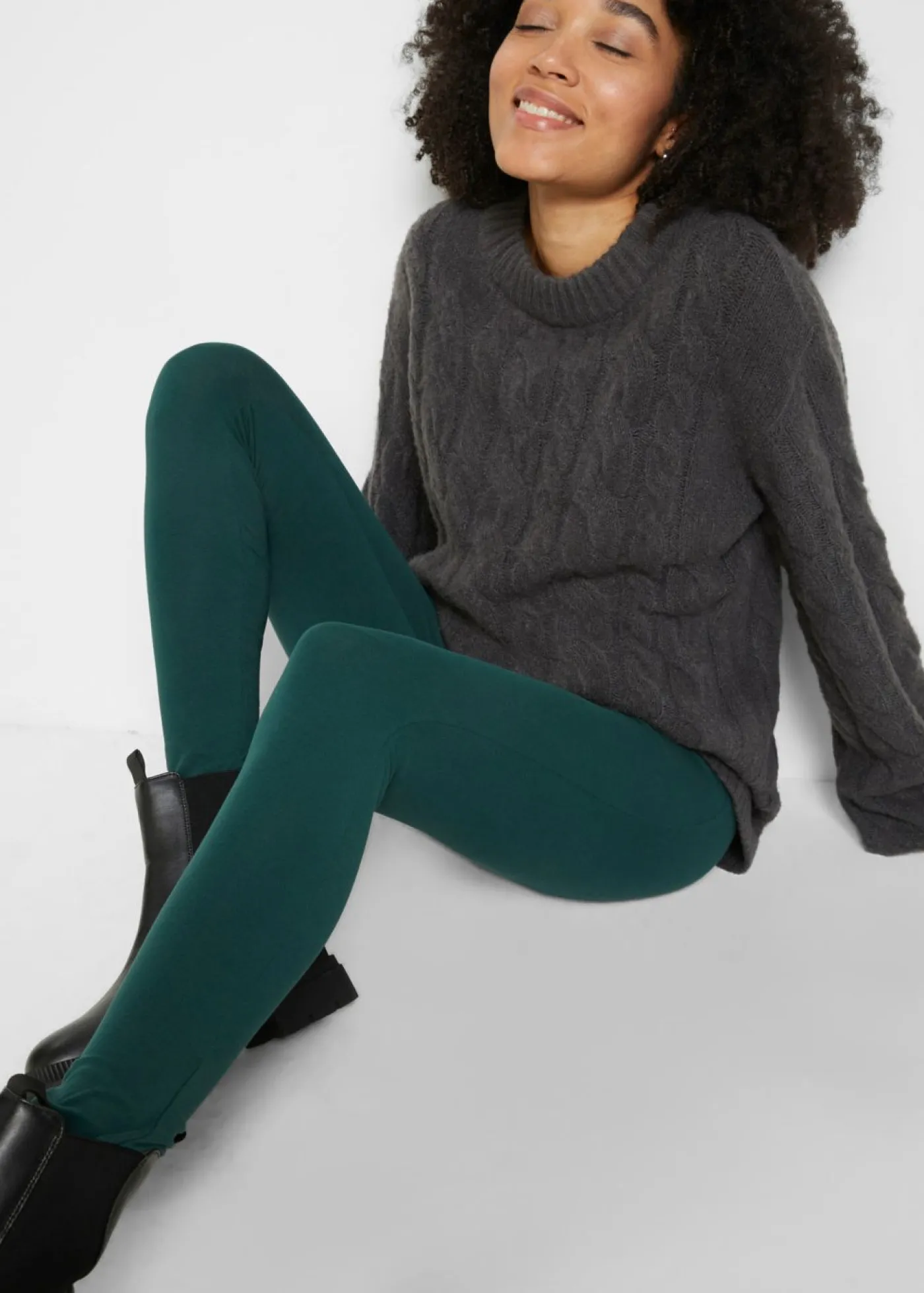 bonprix bonprix Leggings (2 unidades) rubí+verde intenso Discount