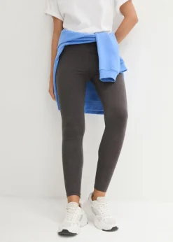 bonprix bonprix Leggings (2 unidades) pizarra moteada+negro New