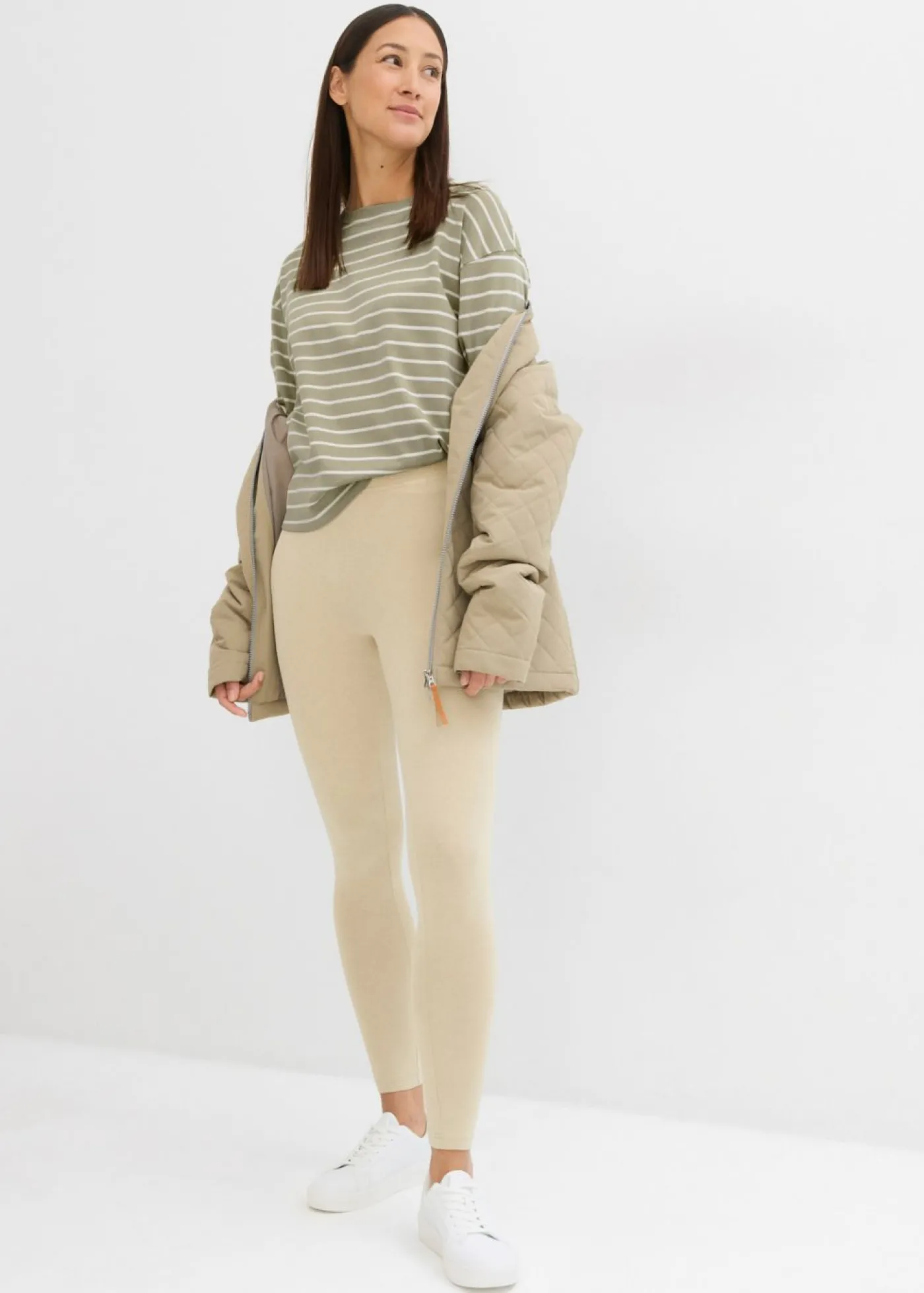 bonprix bonprix Leggings (2 unidades) marrón claro/beige pardo Hot