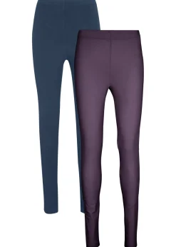 bonprix bonprix Leggings (2 unidades) azul marino+ciruela Hot