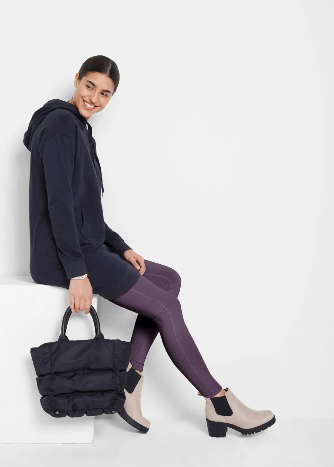 bonprix bonprix Leggings (2 unidades) azul marino+ciruela Hot