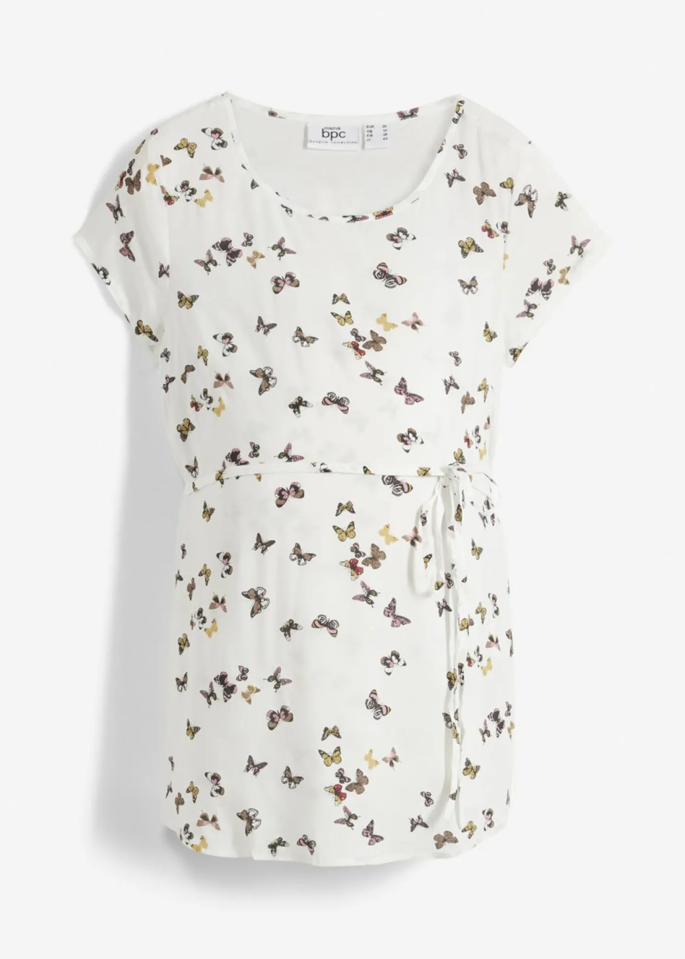 bonprix bonprix Ligera blusa premamá de viscosa Blanco lana