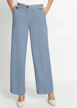bonprix bonprix Ligero pantalón Marlene con viscosa Azul mate Discount