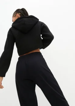 bonprix bonprix Ligeros pantalones de chándal con viscosa Negro New
