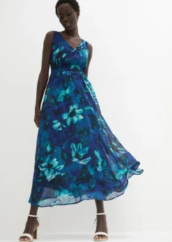 bonprix bonprix Maxivestido con estampado tropical Azul de flores Best
