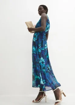 bonprix bonprix Maxivestido con estampado tropical Azul de flores Best