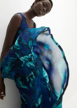 bonprix bonprix Maxivestido con estampado tropical Azul de flores Best