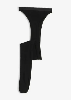 bonprix bonprix Medias de 30 den con liga y cinturón Negro Clearance
