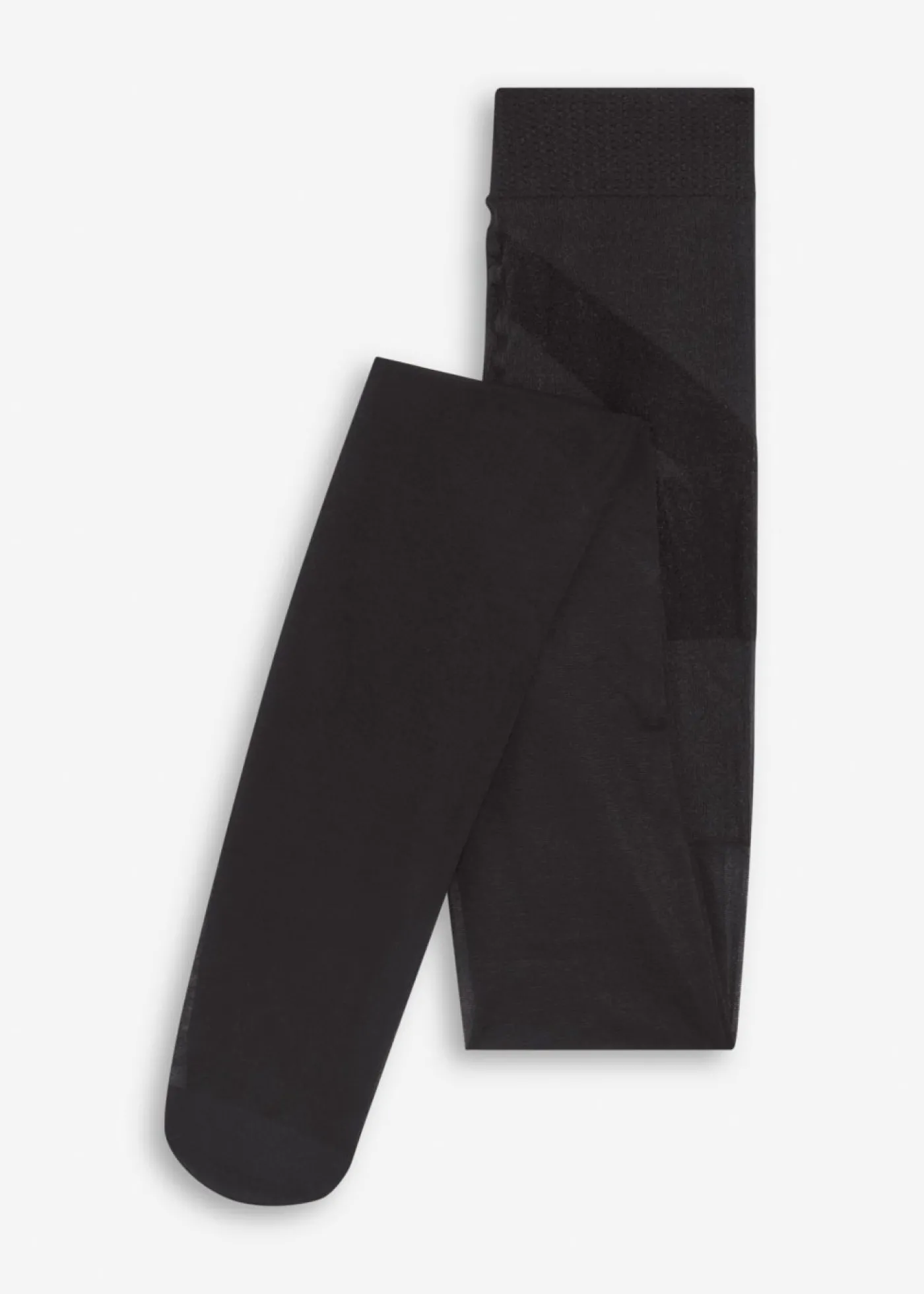 bonprix bonprix Medias opacas con efecto push up + Belly Control + cintura cómoda + compresión, 50 DEN Negro New