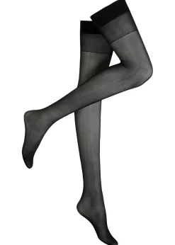 bonprix bonprix Medias para liguero de 20 den Negro Clearance