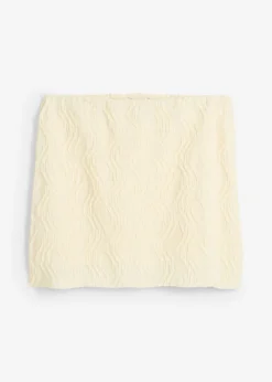 bonprix bonprix Minifalda con aspecto estructurado Blanco-crema