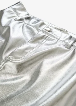 bonprix bonprix Minifalda con aspecto metalizado Plata metalizado Clearance