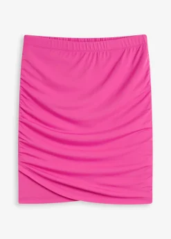 bonprix bonprix Minifalda con fruncidos fucsia Online