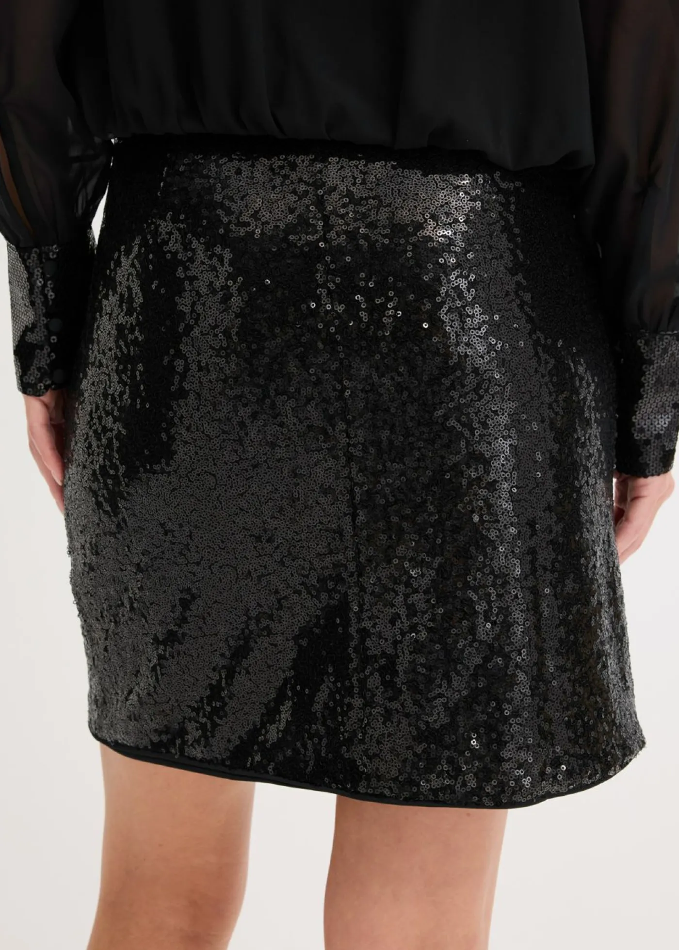 bonprix bonprix Minifalda con lentejuelas Negro Best