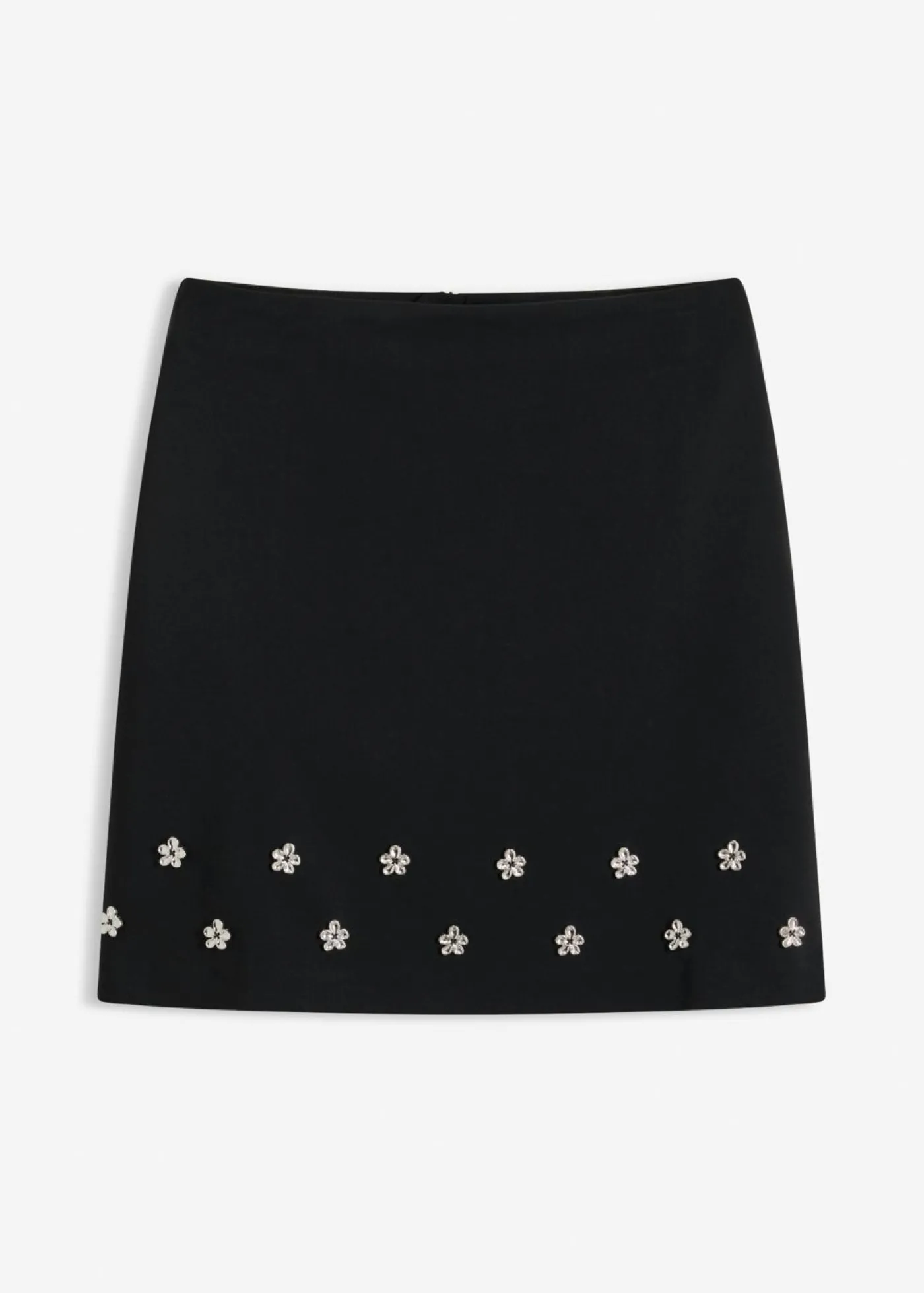 bonprix bonprix Minifalda de algodón Negro Hot