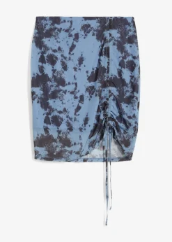 bonprix bonprix Minifalda de malla Azul estampado Online