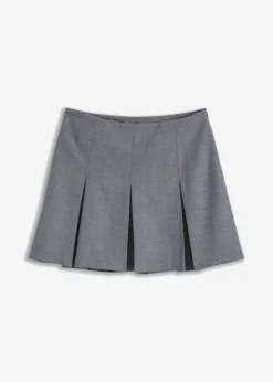 bonprix bonprix Minifalda de mezcla de viscosa Gris jaspeado Hot