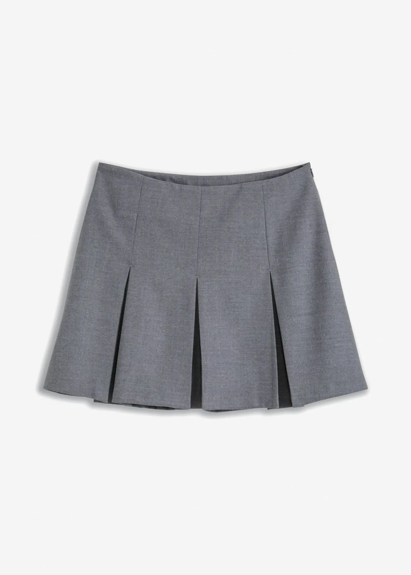bonprix bonprix Minifalda de mezcla de viscosa Gris jaspeado Hot