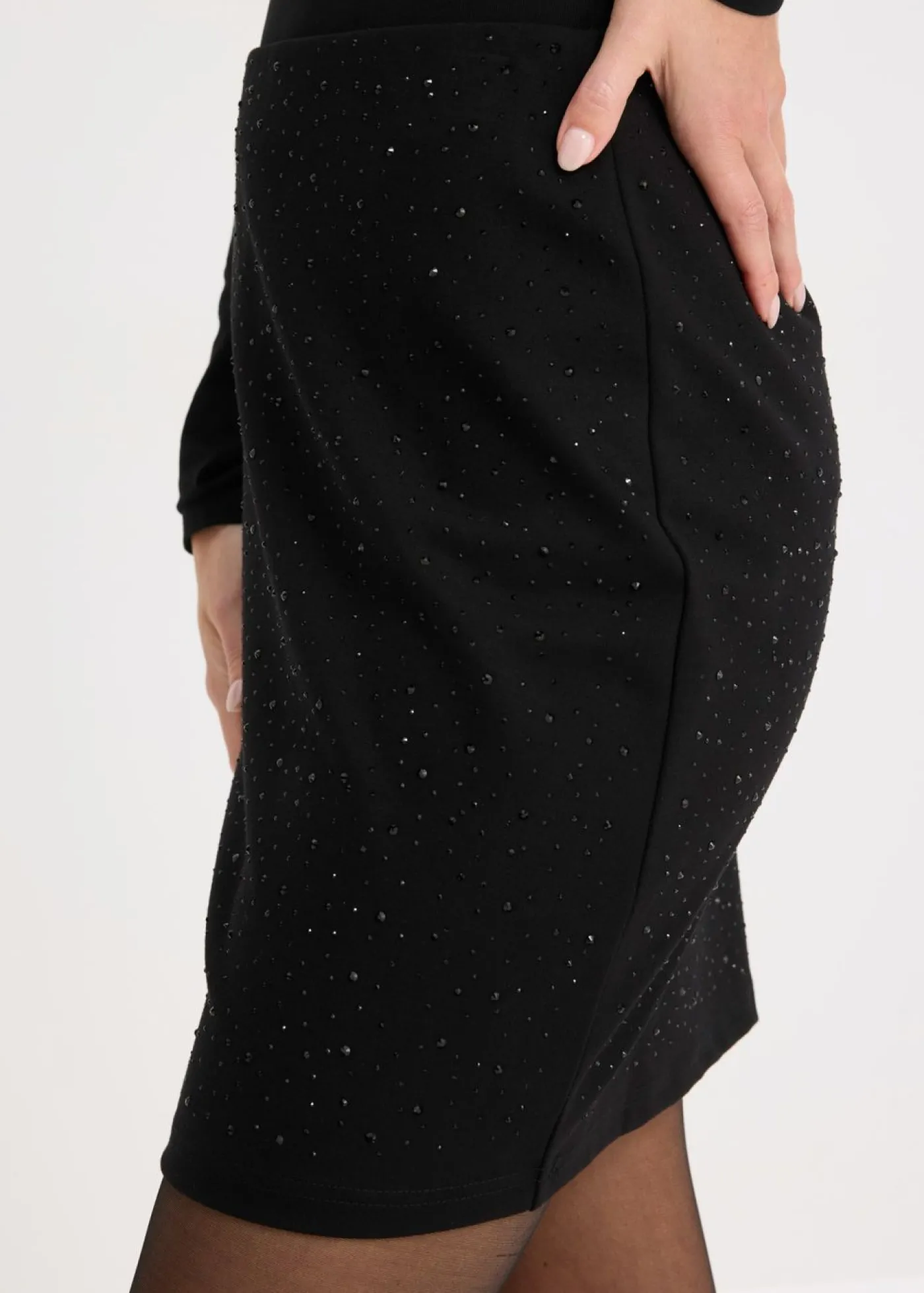bonprix bonprix Minifalda de Punto Negro New