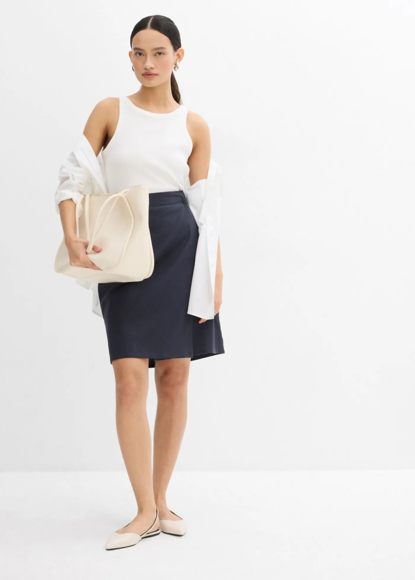 bonprix bonprix Minifalda de sarga Azul oscuro Online