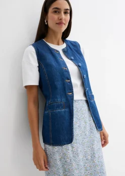 bonprix bonprix Minifalda de viscosa fluida azul hielo con flores