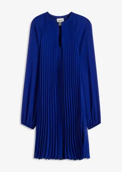 bonprix bonprix Minivestido de gasa fina con plisado Azul Best
