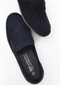 bonprix bonprix Mocasines de ante Azul marino Outlet