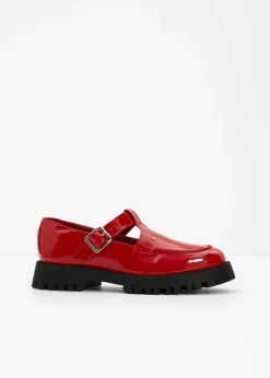 bonprix bonprix Mocasín chunky con aberturas Rojo Sale