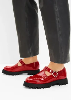 bonprix bonprix Mocasín chunky con aberturas Rojo Sale