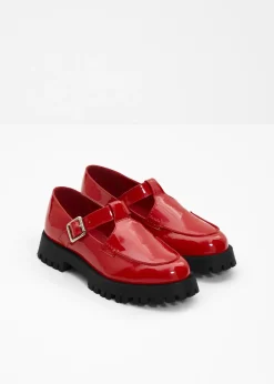 bonprix bonprix Mocasín chunky con aberturas Rojo Sale
