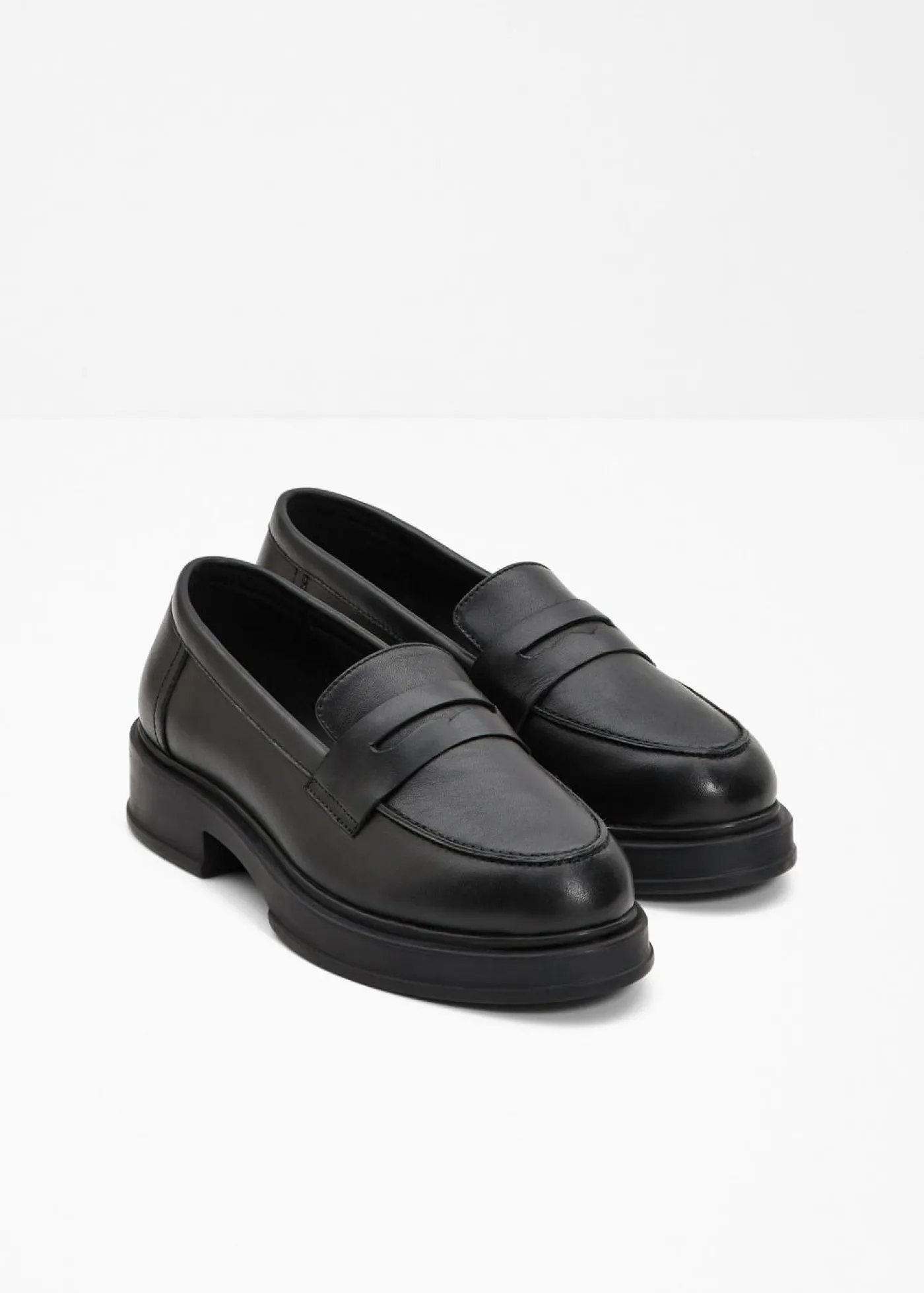 bonprix bonprix Mocasín de piel Negro Online