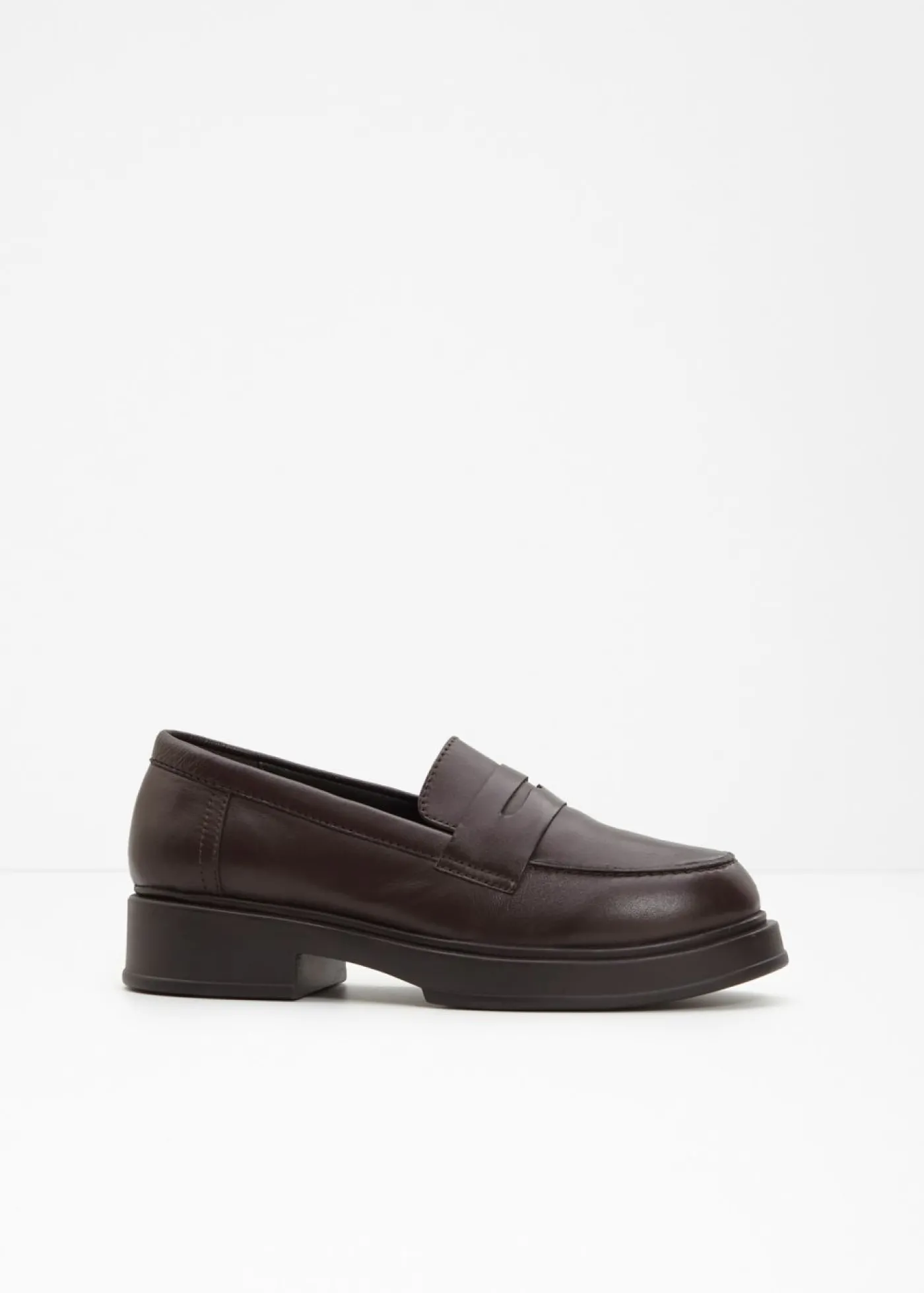 bonprix bonprix Mocasín de piel Marrón oscuro Clearance
