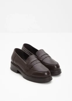 bonprix bonprix Mocasín de piel Marrón oscuro Clearance