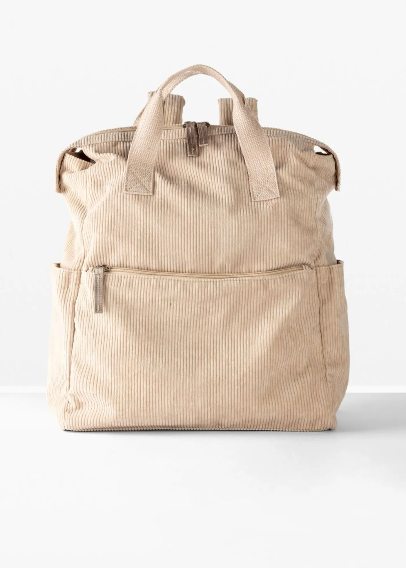 bonprix bonprix Mochila con aspecto de pana Beige Discount