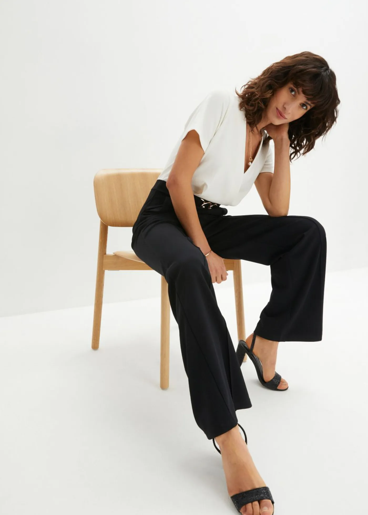 bonprix bonprix Mono Negro-blanco lana New