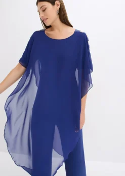 bonprix bonprix Mono con capa de gasa fina Azul oxford Clearance