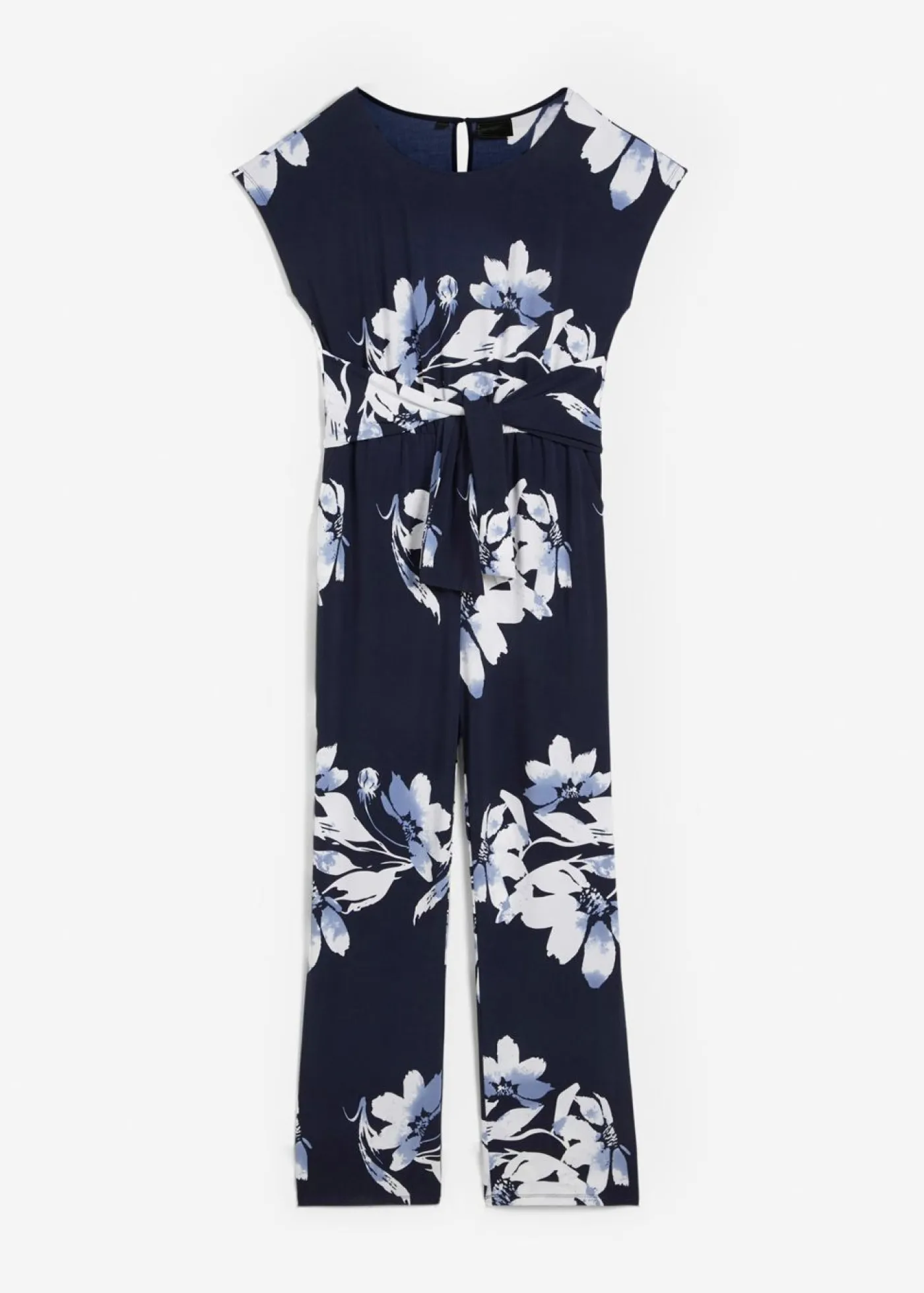 bonprix bonprix Mono con cordón azul marino / blanco con flores New