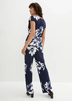 bonprix bonprix Mono con cordón azul marino / blanco con flores Clearance