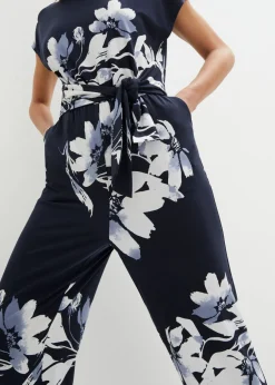 bonprix bonprix Mono con cordón azul marino / blanco con flores Clearance