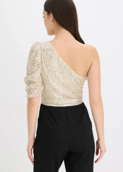 bonprix bonprix Mono con lentejuelas Negro-plata Discount