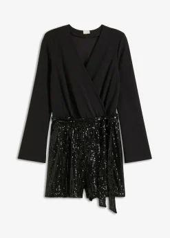 bonprix bonprix Mono con lentejuelas Negro New