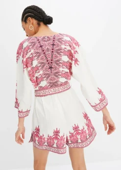 bonprix bonprix Mono con lino piel/rosa caliente Outlet