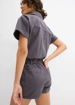 bonprix bonprix Mono corto de algodón puro pizarra Discount