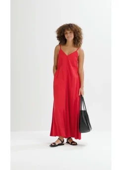 bonprix bonprix Mono de mezcla de viscosa con tirantes ajustables Rojo salsa Hot