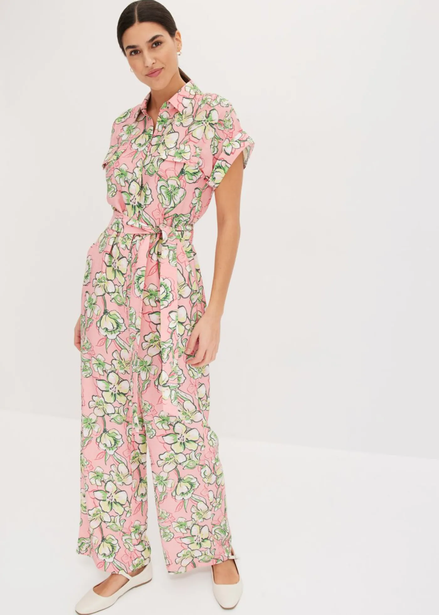 bonprix bonprix Mono de mezcla de viscosa fluida rosa pálido New